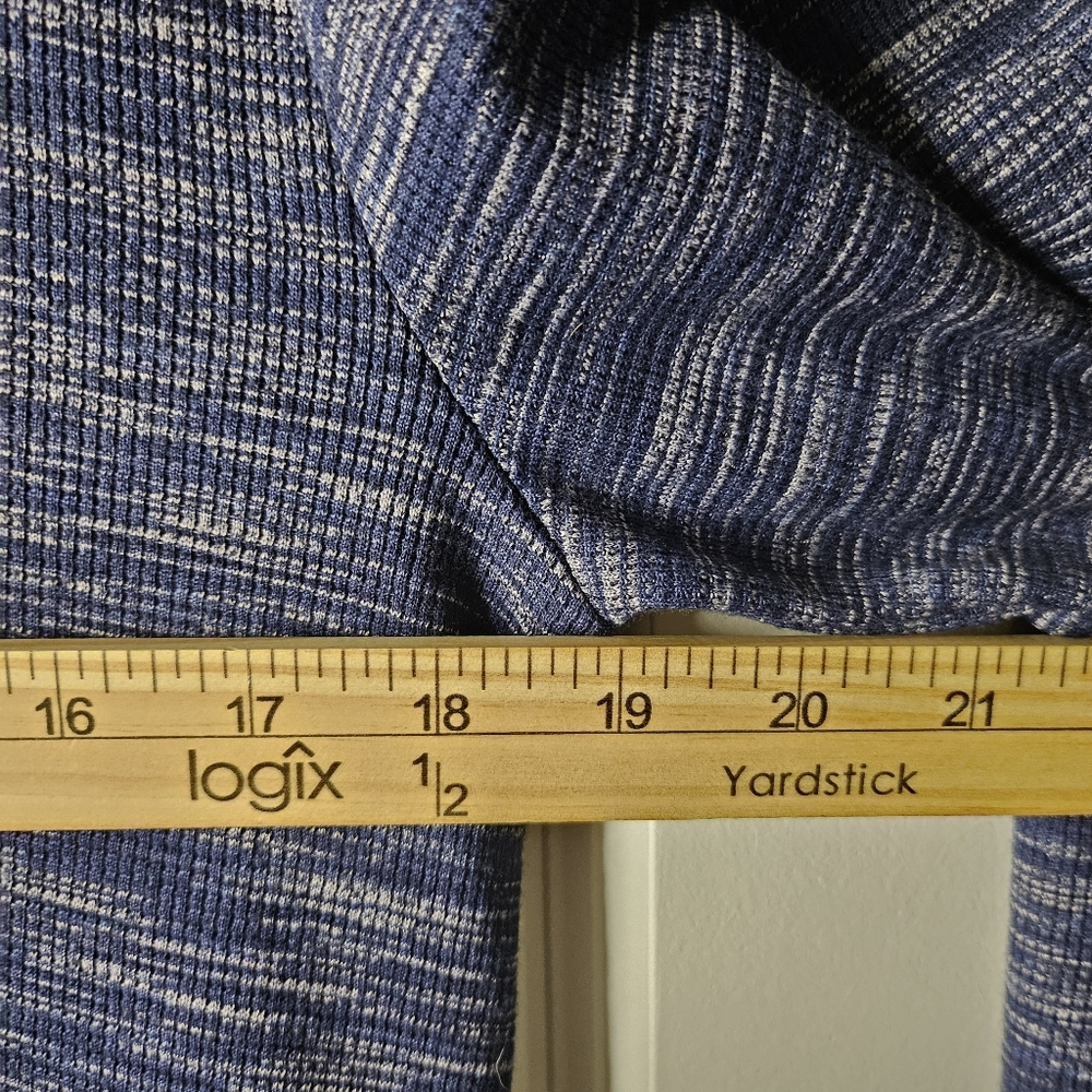 Rustic Souls Heather Blue Henley Shirt Mens Medium Long Sleeve Casual Knit Top - Picture 6 of 8